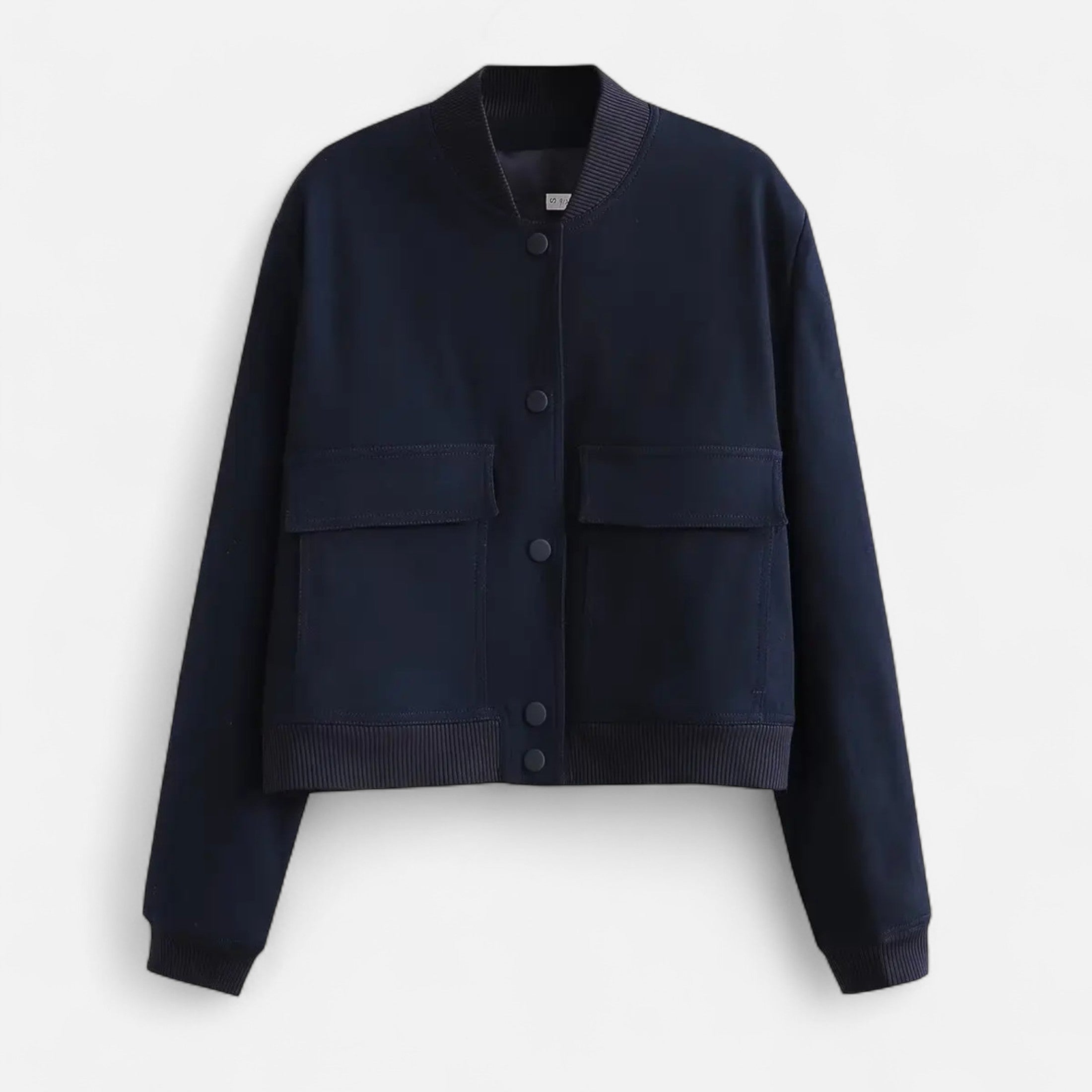 FEMUREA | Women’s Bomber Jacket – Vintage Single-Breasted Elegance