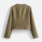 FEMUREA | Women’s Cropped Tweed Jacket – Vintage Refined Elegance