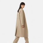 FEMUREA | Women’s Long Trench Coat – Retro Single-Breasted Elegance