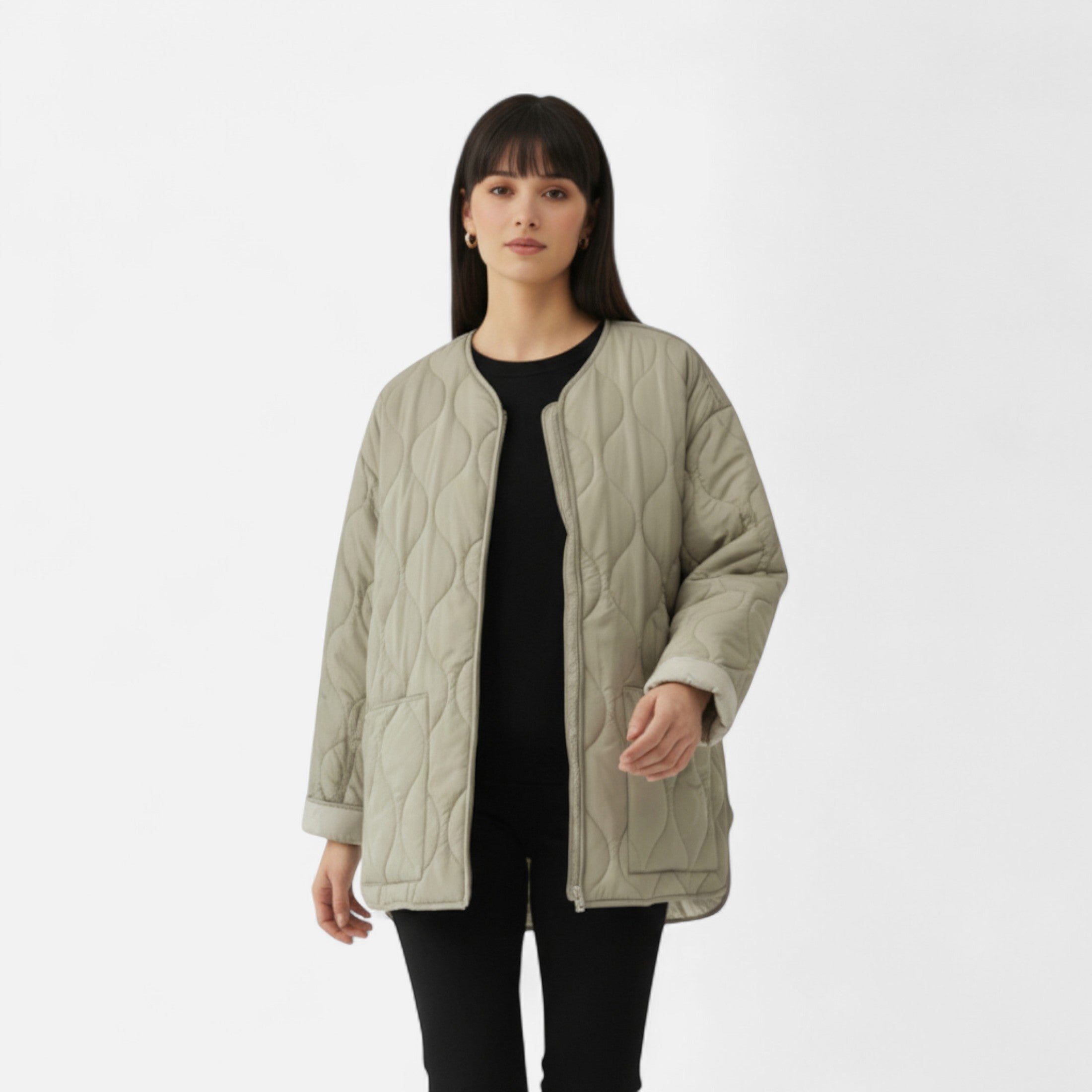 FEMUREA | Women’s Vintage Jacket – Curled Edge Elegance