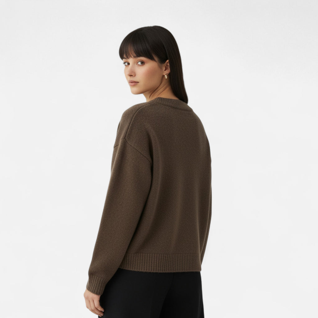 FEMUREA | Women’s Knitted Cardigan – Button-Up with Pockets