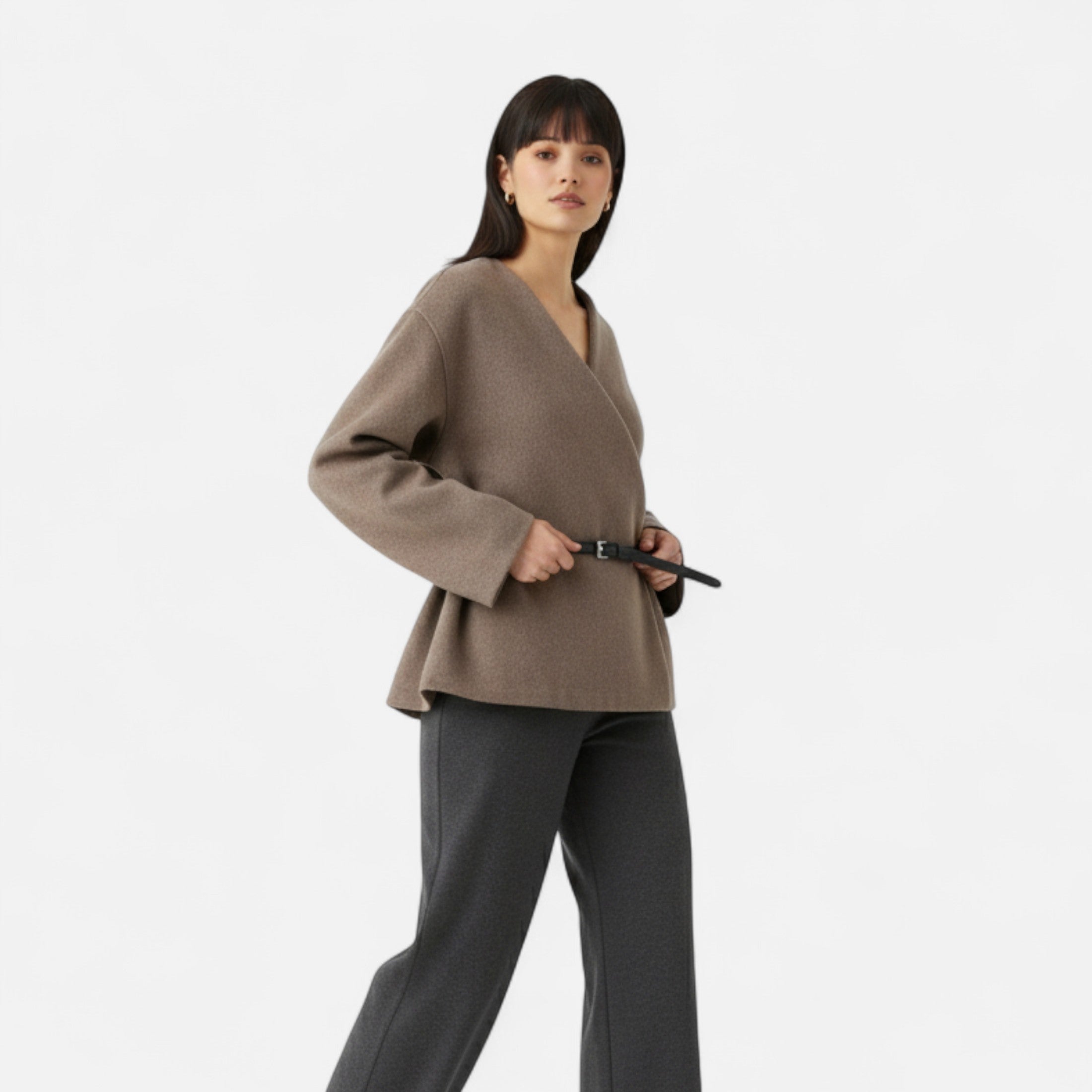 FEMUREA | Women’s Belted Knit Cardigan – Soft Wrap Design