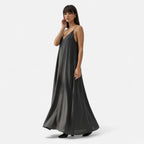 FEMUREA | Women’s Satin Maxi Dress – Backless Slip Design
