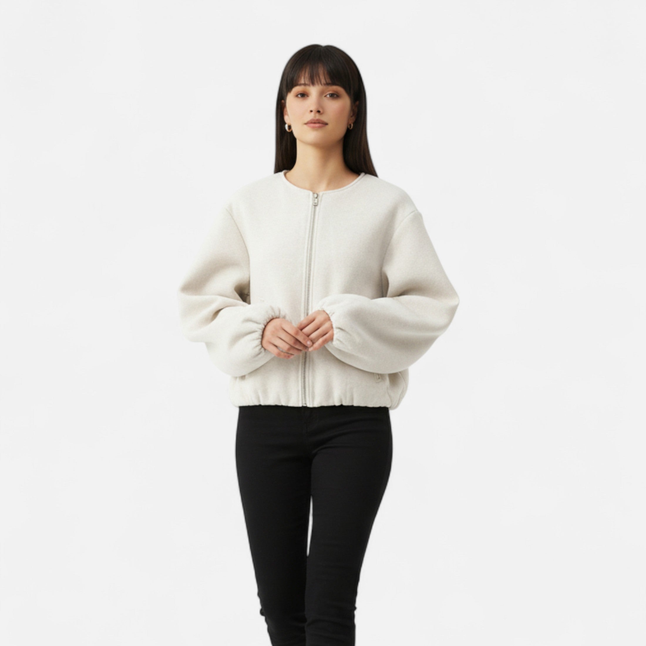 FEMUREA | Women’s Soft Jacket – Vintage Bomber Sophistication