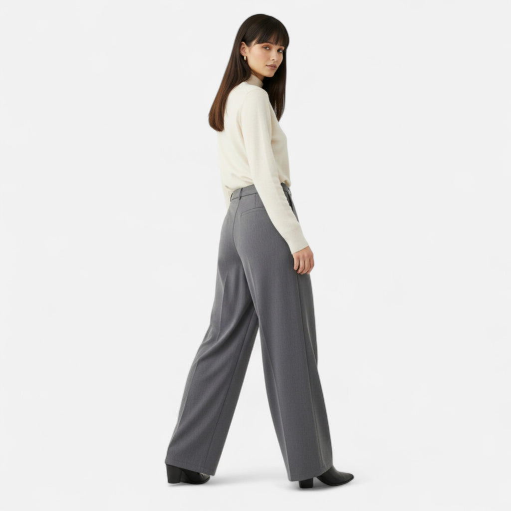 FEMUREA | Women’s Wide-Leg Trousers – Vintage High-Waisted Elegance