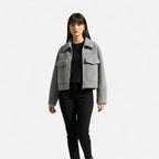 FEMUREA | Women’s Vintage Jacket – Zipped Elegance with Pockets