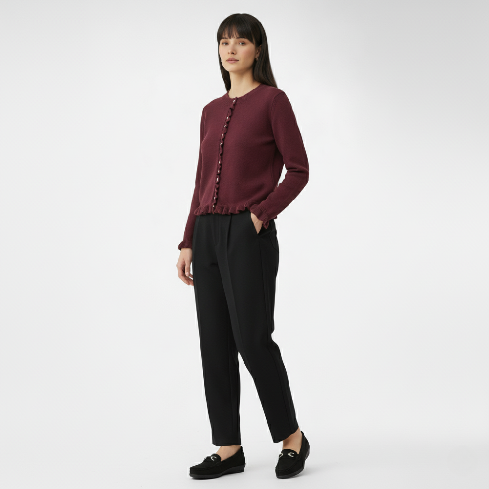 FEMUREA | Women’s Suede Loafers – Classic Buckle Design