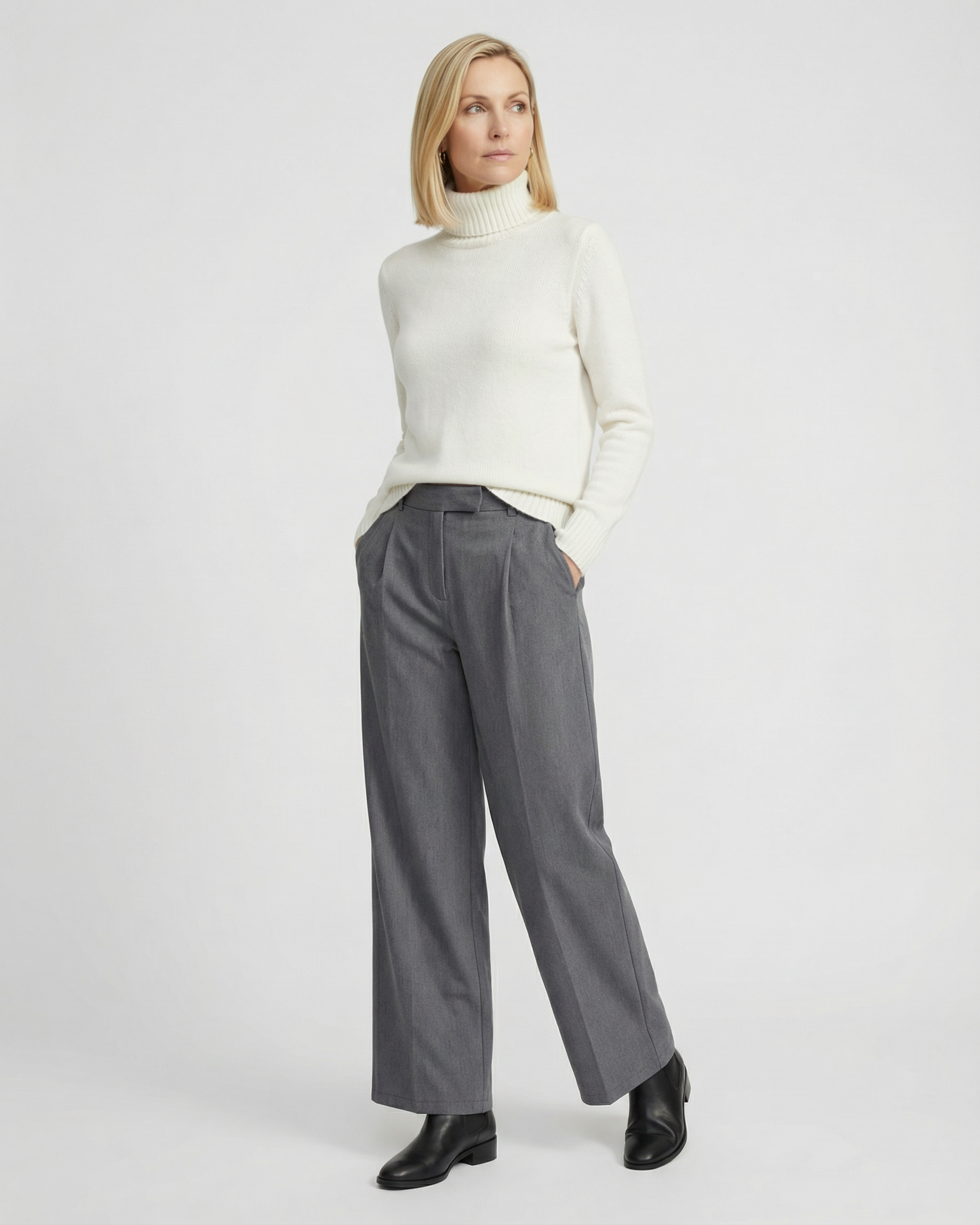 Femurea | Women’s Wide-Leg Pants – Vintage High-Waisted