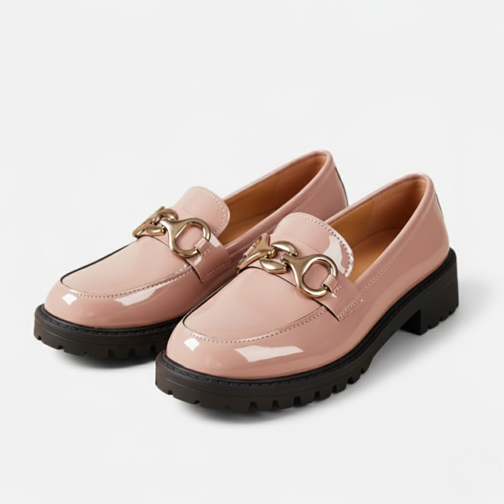 FEMUREA | Women’s Chunky Loafers – Patent Finish