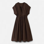 FEMUREA | Women’s V-Neck Midi Dress – Draped Wrap Silhouette