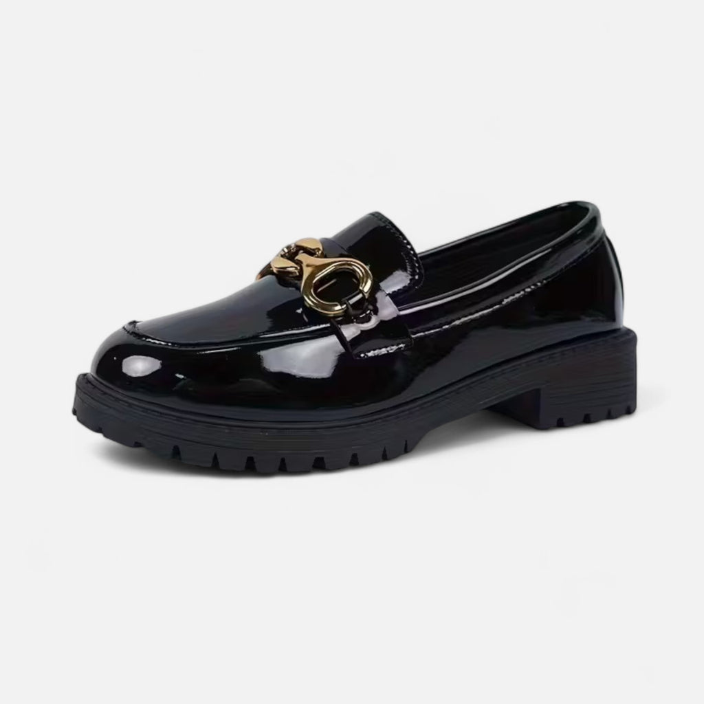 FEMUREA | Women’s Chunky Loafers – Patent Finish