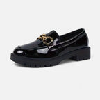 FEMUREA | Women’s Chunky Loafers – Patent Finish